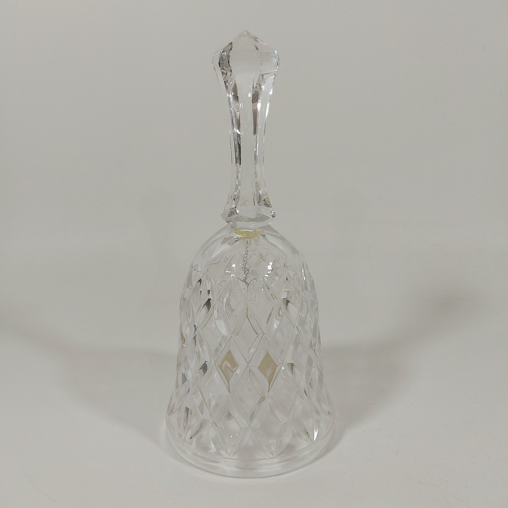 Vintage Bleikristall 24% Lead Crystal Clear Etched Bell‎ Bavaria West Germany 6"